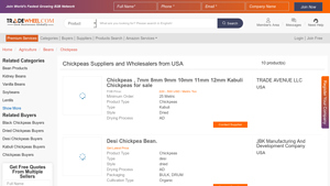 USA Chickpeas Suppliers and Wholesalers - TradeWheel - chickpea exporter usa