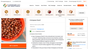 Bulk Raw Chickpeas Directly from Suppliers - tradologie.com - chickpea exporter usa