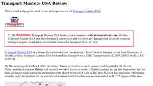 Transport Masters USA Review - transport masters usa