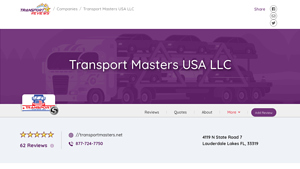 Transport Masters USA LLC - Rated 5 Stars out of 5 - Transport Reviews ... - transport masters usa