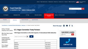 U.S. Hague Convention Treaty Partners - Travel - dominican republic part of usa