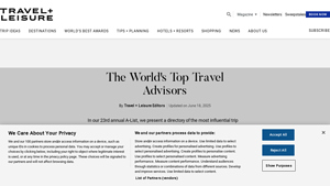 Travel + Leisure's A-List Travel Advisors 2025 - top ten travel agencies in usa