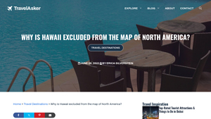 Why is Hawaii excluded from the map of North America? - hawaii part of usa
