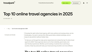 Top 10 Online Travel Agencies in 2025 | TravelPerk - top ten travel agencies in usa