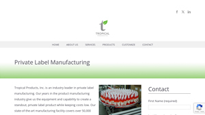 Private Label Manufacturing - Tropical Products - private label manufacturers usa
