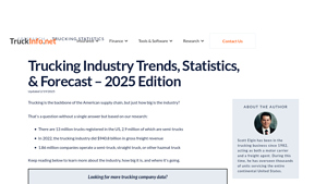 Trucking Industry Trends, Statistics, & Forecast - 2025 Edition - big trucking companies in usa