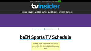 beIN Sports - TV Schedule & Listings Guide - bein sports usa