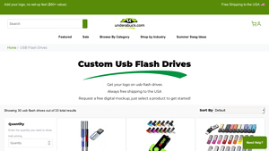 Custom Usb Flash Drives - Underabuck.com - custom usb usa
