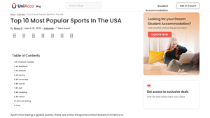 Top 10 Most Popular Sports In The USA - UniAcco - national sport of usa
