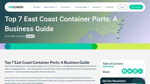 Top 7 East Coast Container Ports: A Business Guide - Unicargo - ports east coast usa