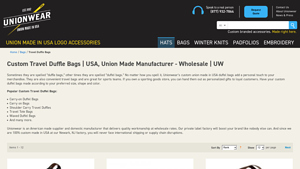 Unionwear - Custom Travel Duffle Bags