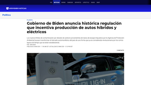 Gobierno de Biden anuncia histórica regulación que ... - Univision - carros electricos en usa