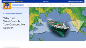 US West Coast - Union Pacific - main ports of usa