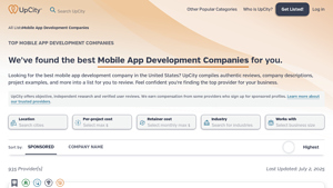 Top 30 Mobile App Development Companies - June 2025 Reviews - UpCity - mobile app development company in usa