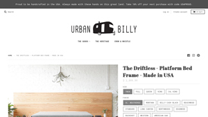 The Driftless - Platform Bed Frame - Made in USA - Urban Billy - bed frame made in usa
