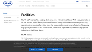 Facilities - NLMK USA - steel mills in usa