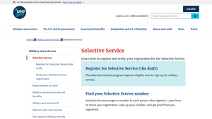 Selective Service - USAGov - selective service usa