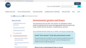 Government grants and loans - USAGov - loan service usa