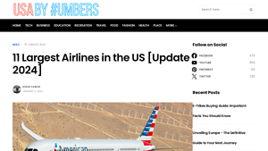 11 Largest Airlines in the US [Update 2024] - USA by Numbers - airline companies usa