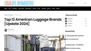 Top 12 American Luggage Brands [Update 2024] - USA by Numbers - suitcase made in usa