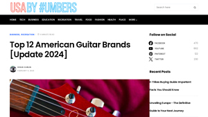 Top 12 American Guitar Brands [Update 2024] - USA by Numbers - guitar usa made