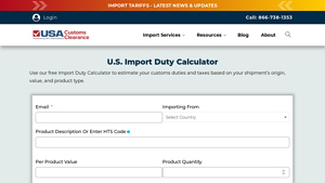 U.S. Import Duty Calculator | USA Customs Clearance - customs duty calculator usa