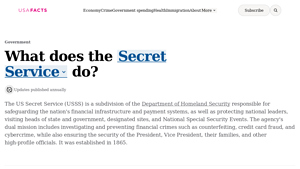 What does the Secret Service do? | USAFacts - secret service usa