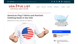 American Flag T-Shirts and Patriotic Clothing Made in the USA - clothes with usa flag