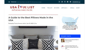 A Guide to the Best Pillows Made in the USA - USA Love List - pillows made in usa