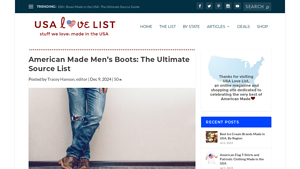 American Made Men's Boots: The Ultimate Source List - USA Love List - hiking shoes made in usa
