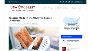 Toasters Made in the USA: The Search Continues - USA Love List - toaster made in usa