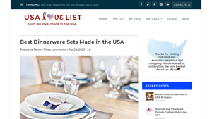 Best Dinnerware Sets Made in the USA - USA Love List - dishware sets made in usa