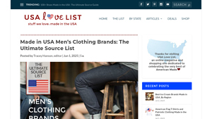 Made in USA Men's Clothing Brands: The Ultimate Source List - men's apparel made in usa