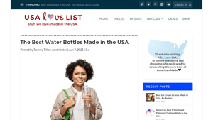The Best Water Bottles Made in the USA - USA Love List - glass water bottle made in usa