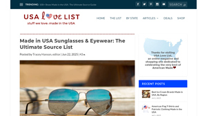 Made in USA Sunglasses & Eyewear: The Ultimate Source List - eyeglass frames made in usa