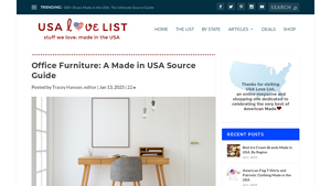 Office Furniture: A Made in USA Source Guide - USA Love List - desks made in usa