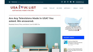 Are Any Televisions Made in USA? You asked. We answered. - television manufacturers in usa