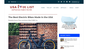 The Best Electric Bikes Made in the USA - USA Love List - electric bike made in usa