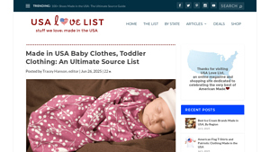 Made in USA Baby Clothes, Toddler Clothing: An Ultimate Source List - infant clothes made in usa