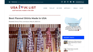 Best Flannel Shirts Made in USA - USA Love List - flannel made in usa