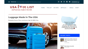 Luggage Made in The USA - USA Love List - luggage made in usa