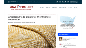 American Made Blankets: The Ultimate Source List - USA Love List - blankets made in usa