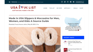 Made in USA Slippers & Moccasins for Men, Women, and Kids: A Source ... - usa made slippers