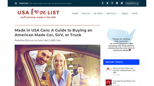 Made in USA Cars: A Guide to Buying an American Made Car, SUV, or Truck - suv made in usa