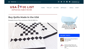 Buy Quilts Made in the USA - USA Love List - quilts made in usa