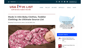 Made in USA Baby Clothes, Toddler Clothing: An Ultimate Source List - newborn clothes made in usa