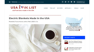 Electric Blankets Made in the USA - USA Love List - made in usa electric blanket