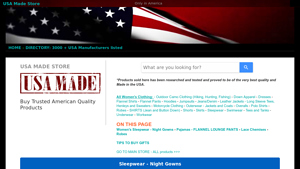 USA Made Women's Sleepwear - Night Gowns - Robes | USA Made Store - flannel made in usa