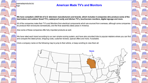American Made TVs & Monitors | 2025 Manufacturers List - USA Made Products - televisions made in usa