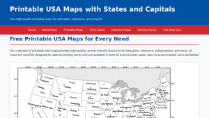 Printable USA Map with States and Capitals | USAMap.net - usa map print